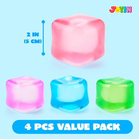 JOYIN stress cube party favor, vibrant 2inch squishy cubes for celebrations.