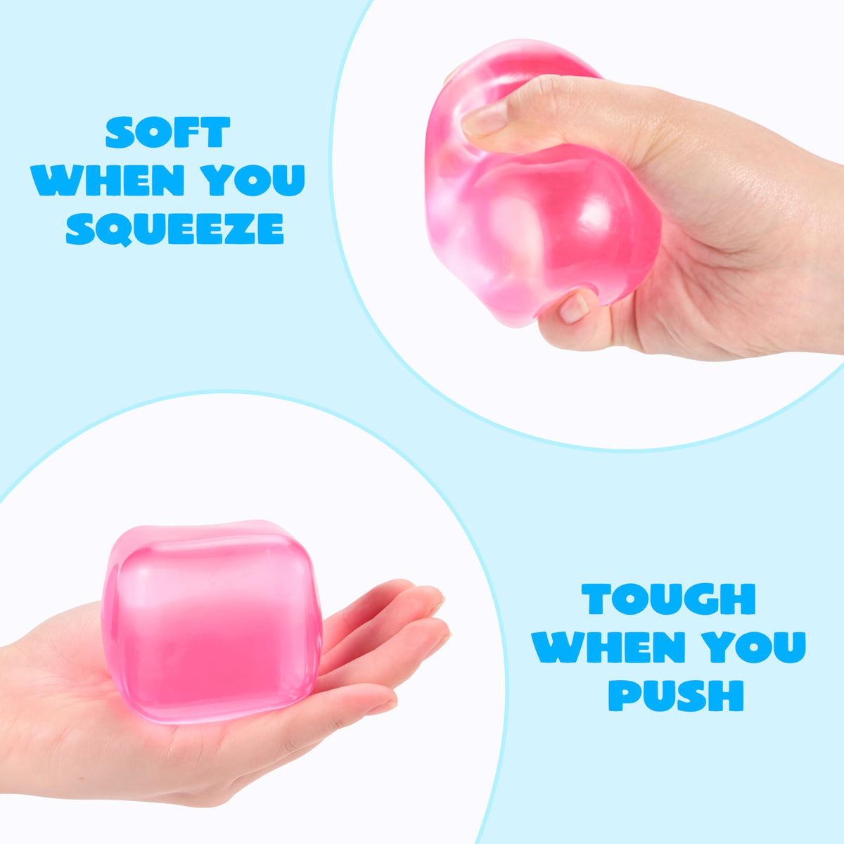 JOYIN stress cube soft feel 2inch, tactile fidget for calm focus and fun.