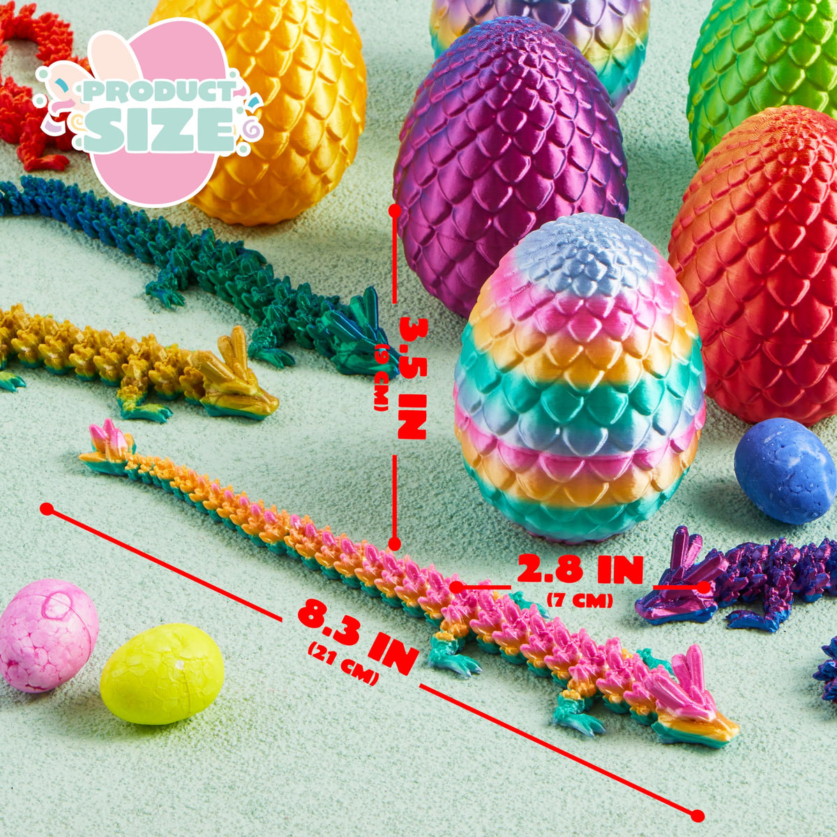 JOYIN dragon eggs showcase lifelike scales and curled tail details