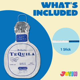 JOYIN tequila bottle pinata packaged with stick ready for celebrations.