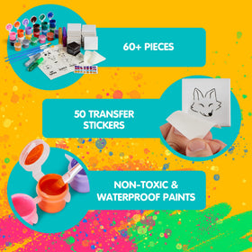 JOYIN tile art kit with brushes enables easy family art projects.