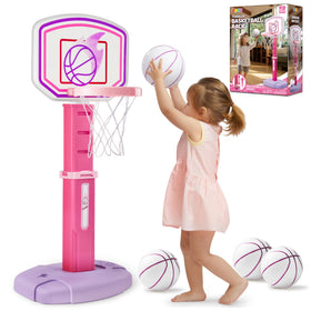 JOYIN toddler basketball hoop with adjustable height for growing kids