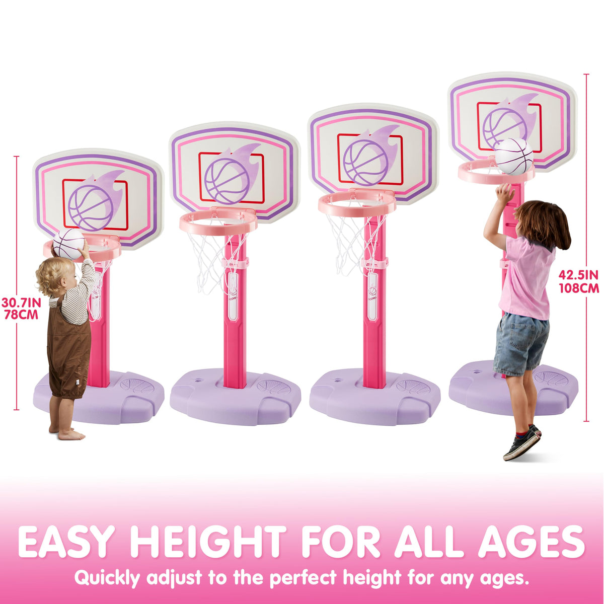 JOYIN indoor-outdoor hoop ready for energetic family play