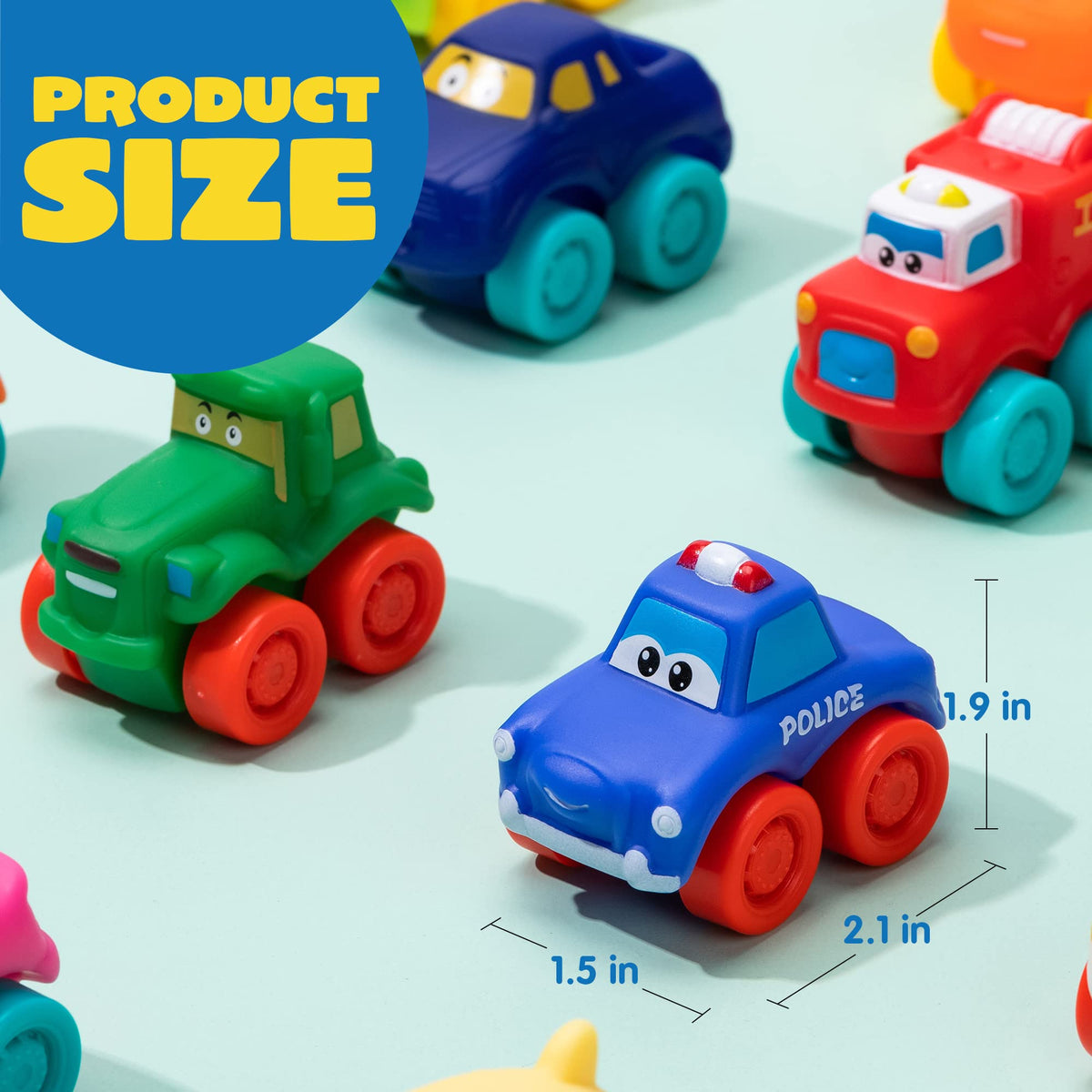 JOYIN toy trucks with stainless-wheel axles ensure smooth movement in water.