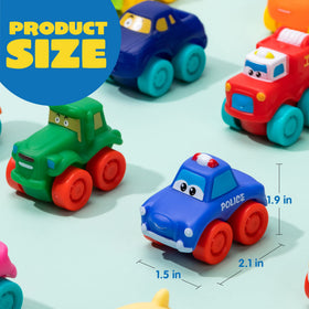 JOYIN toy trucks with stainless-wheel axles ensure smooth movement in water.