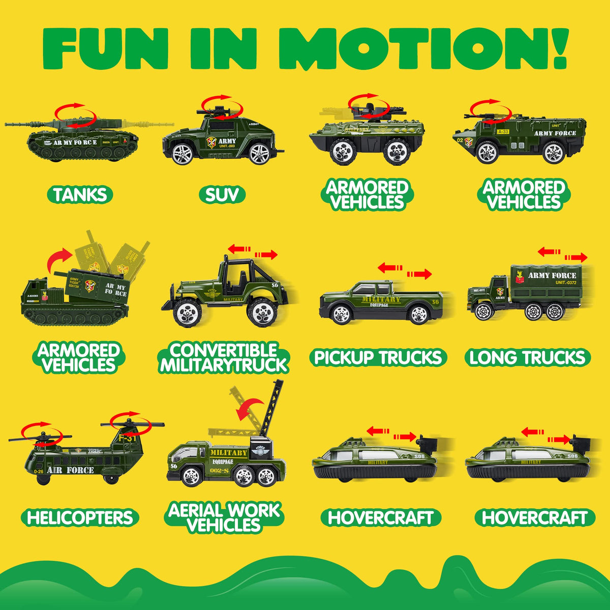 JOYIN trucks with lights and sounds bring realistic action to playtime.