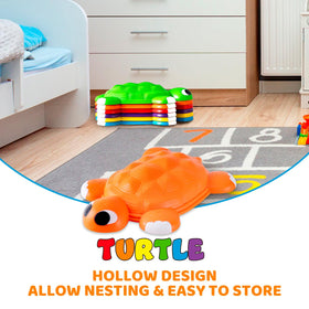 JOYIN Turtle Balance Stones indoors or outdoors for versatile play setups.
