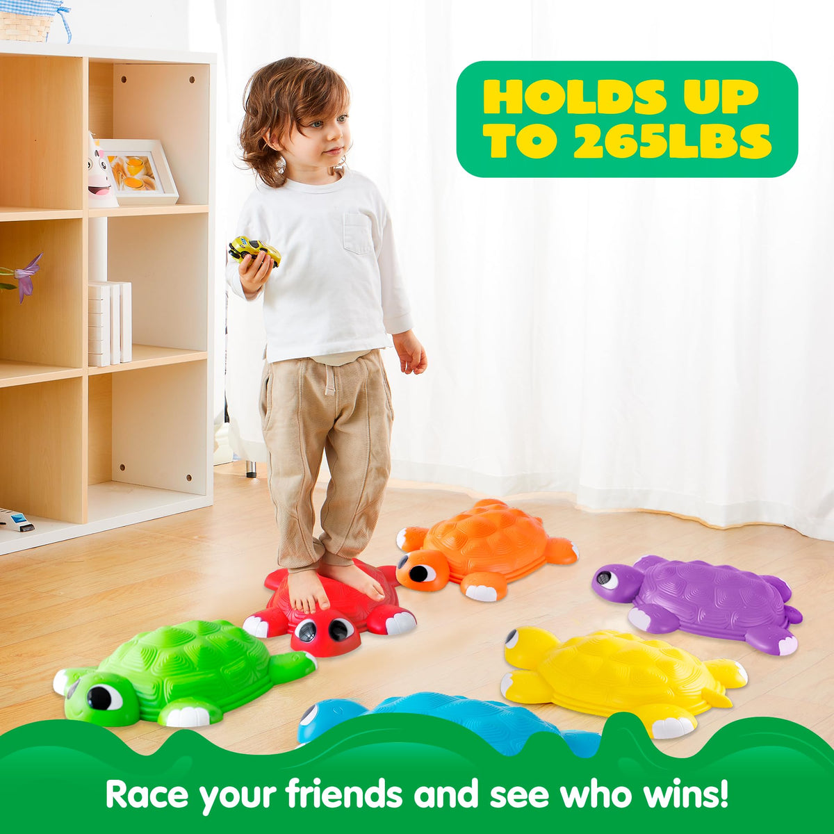 JOYIN Turtle Balance Stones jump path demonstrates active play and motor skills.