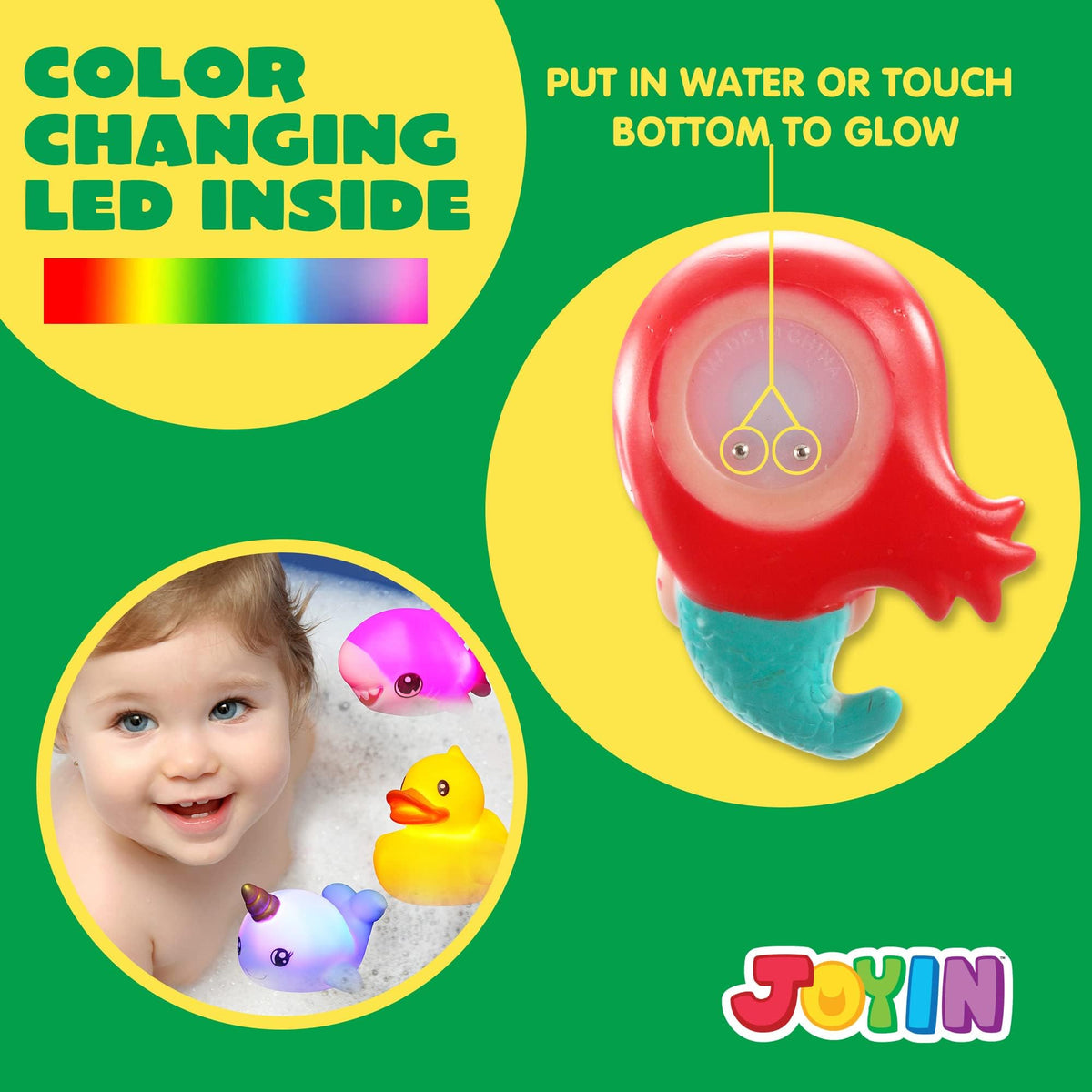 JOYIN twelve-pack sea animals bath toy for safe kids' play.