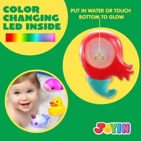 JOYIN twelve-pack sea animals bath toy for safe kids' play.
