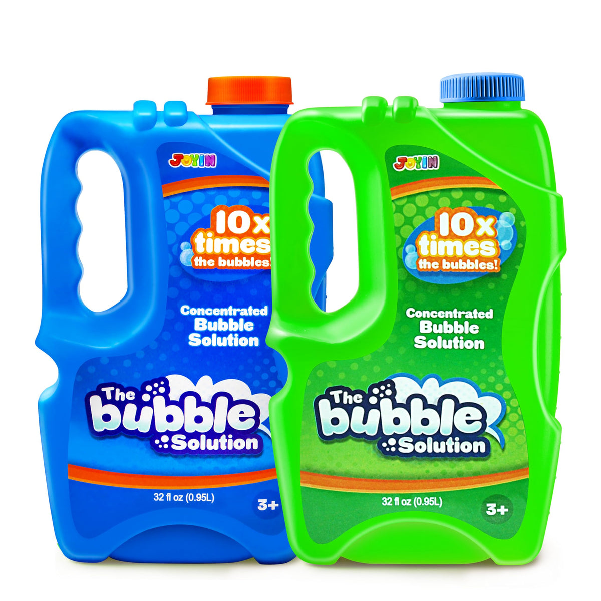 JOYIN two-bottles bubble refill 64oz for parties and outdoor play.