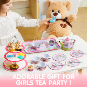 JOYIN unicorn carrying case keeps tiny tea party treasures organized