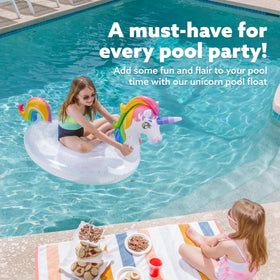 JOYIN unicorn float with handles makes climbing easy and secure