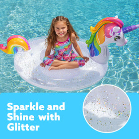 JOYIN unicorn float ride-on design for safe, joyful water play