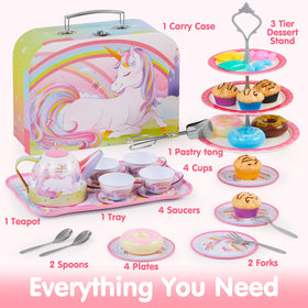 JOYIN unicorn medium plates arranged for kid friendly serving during playtime