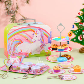 JOYIN unicorn tea cups set for a cheerful dress up tea party and social play