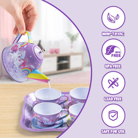 JOYIN Carrying Case keeps the Unicorn Tea Party Set organized and portable