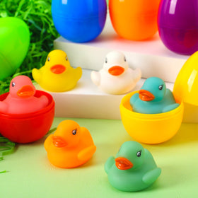 JOYIN colorful duck designs inside eggs for collecting and gifting.