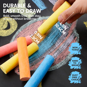 JOYIN washable chalk cleans easily from sidewalks and chalkboards after outdoor fun