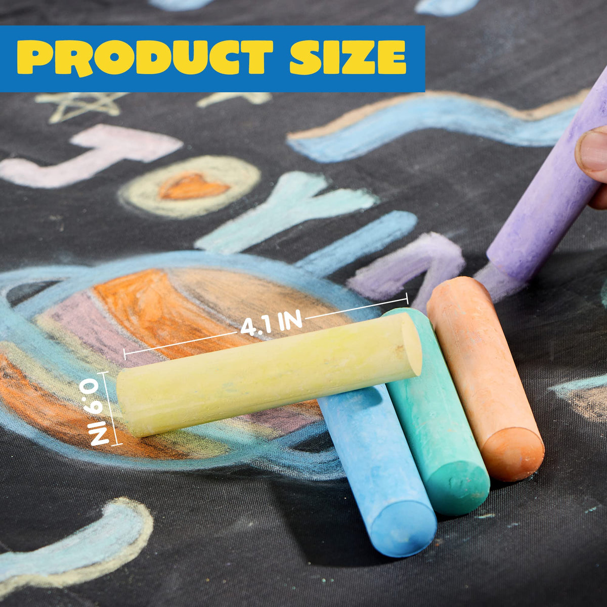JOYIN washable chalks easily clean off walls and sidewalks.