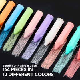 JOYIN washable sidewalk chalk cleans easily from surfaces after play