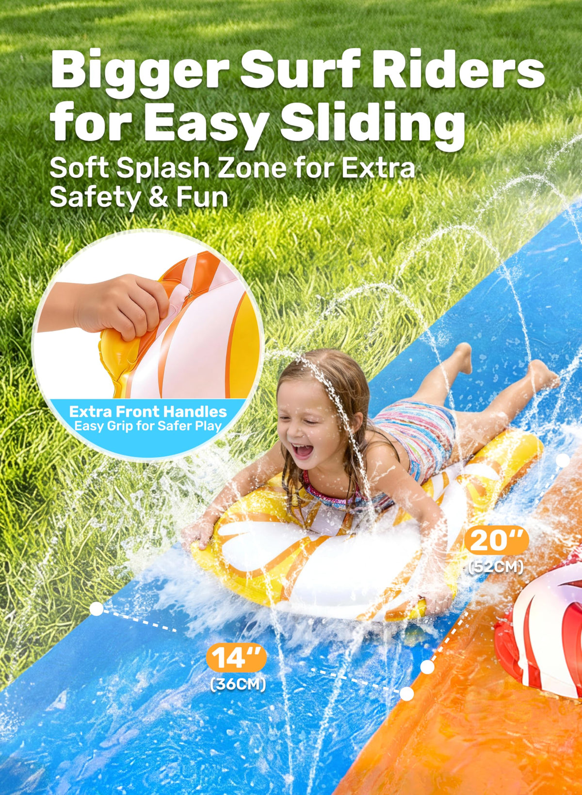JOYIN water slide middle sprinklers for maximum wetness and thrill