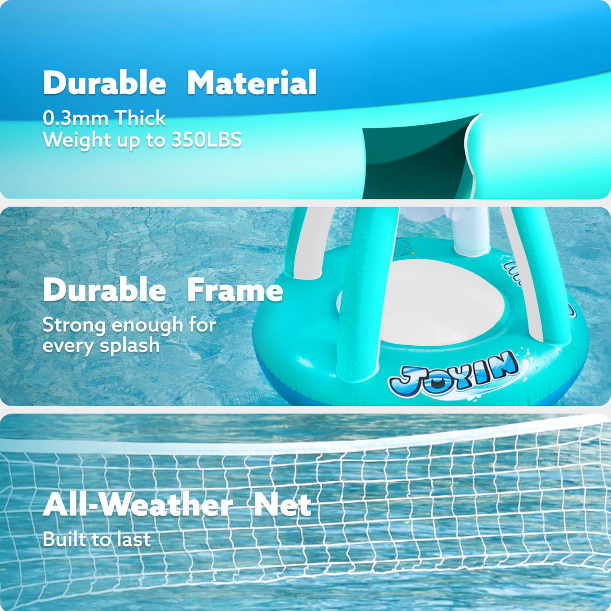 JOYIN weight bags stabilize the volleyball court during water play