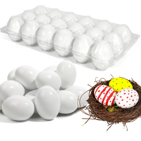 JOYIN white wooden egg for kids, perfect for arts and crafts projects.