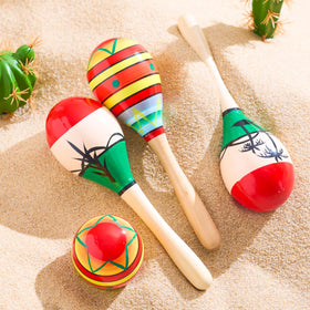JOYIN wooden maracas safe play option with non-toxic materials.