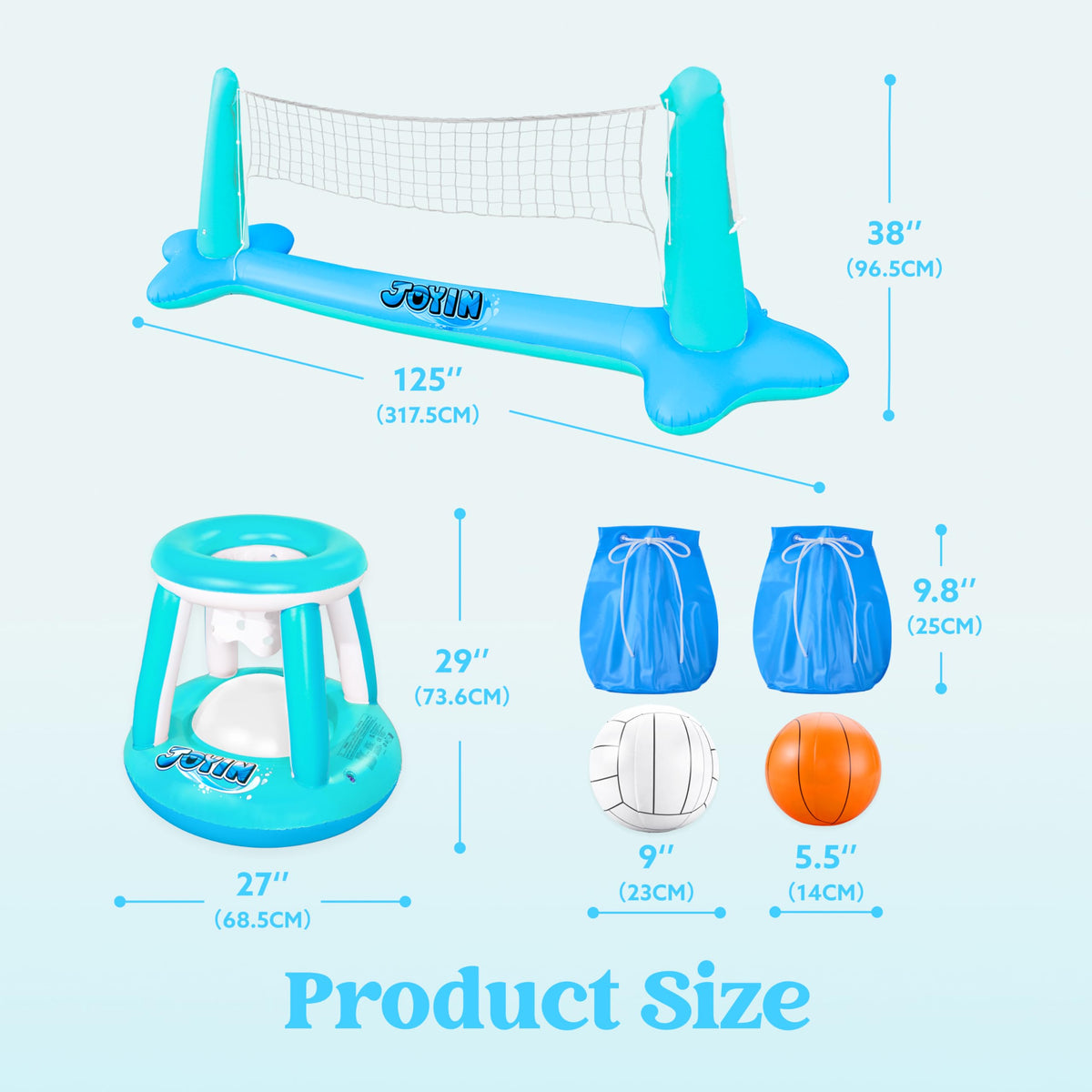 JOYIN XL durable PVC construction ensures long-lasting pool fun.