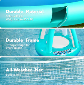 JOYIN XL inflatable basketball hoop provides lively pool games.
