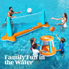 JOYIN XL inflatable basketball hoop 27 by 35 inches for family fun.
