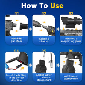 Joyinntere electric water gun waterproof battery compartment protects electronics