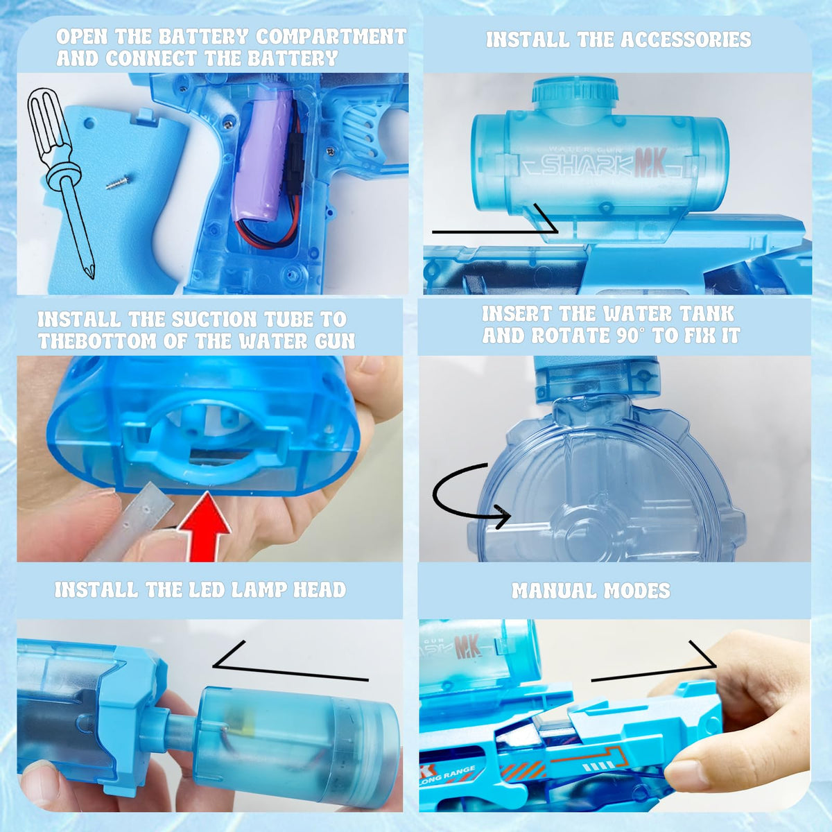 JOYINNTERE Water Gun reaches up to 28 feet for longer-range hits.