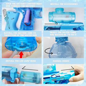 JOYINNTERE Water Gun reaches up to 28 feet for longer-range hits.