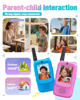 Joyjam video walkie talkies outdoor hiking use—long range connection for adventures