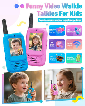 Joyjam video walkie talkies pink camera for kids—fun color pair for sibling play