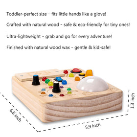 JOYKEKE busy board with color-changing LEDs for sensory feedback.