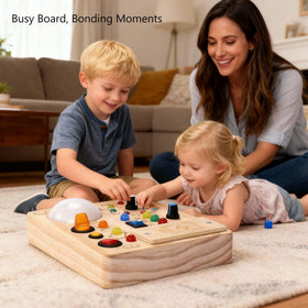 JOYKEKE portable travel-size busy board ideal for car rides and flights.