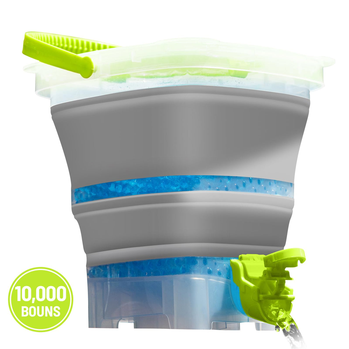 Joykey Gel Splatter Bucket base camp for easy reloads during play.