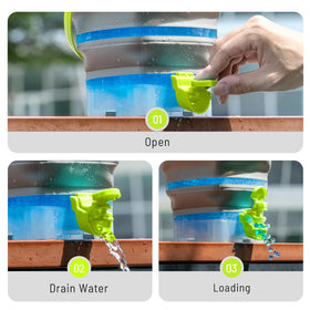 Joykey Gel Splatter Bucket bottom switch helps prevent leaks.