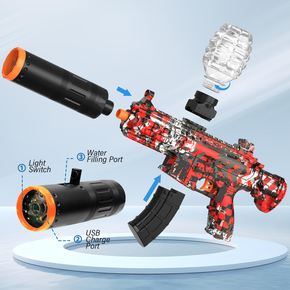 Joykey high-capacity hopper showing 600+ shots for rapid rounds