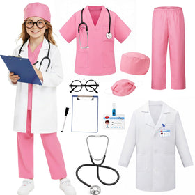 JOYLOKY doctor costume set nurse cap for imaginative role play and care scenarios