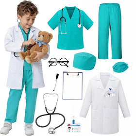 JOYLOKY doctor costume set front view for imaginative kid pretend play.