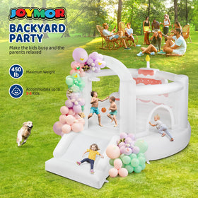 JOYMOR bounce house blower ensures quick, easy inflation in about 30 seconds.