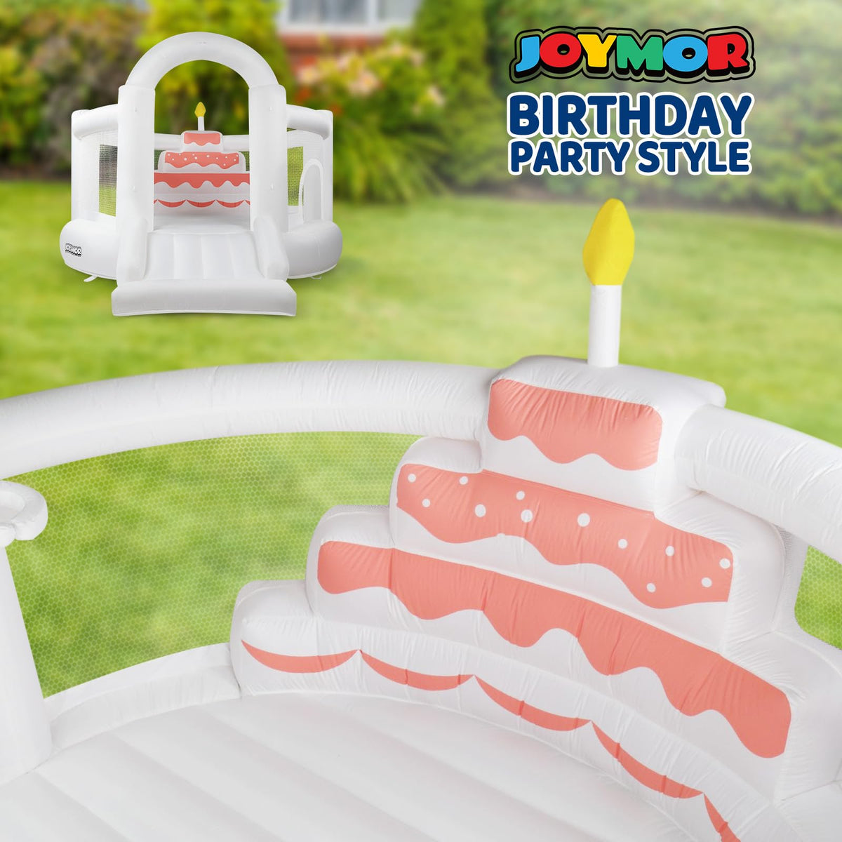 JOYMOR bounce house slide entry offers a fun, safe descent for children.