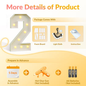 JoyMuse 26-number graduation set with bulb strings for festive displays