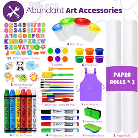 Joyooss art easel tray keeps paints within easy reach.