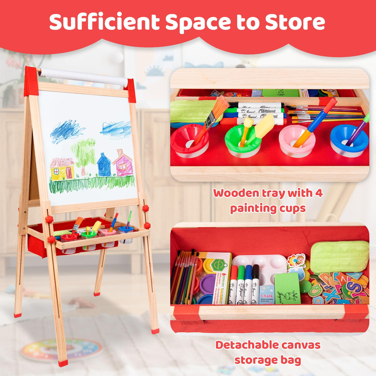 Joyooss art easel adjustable height suitable for growing kids