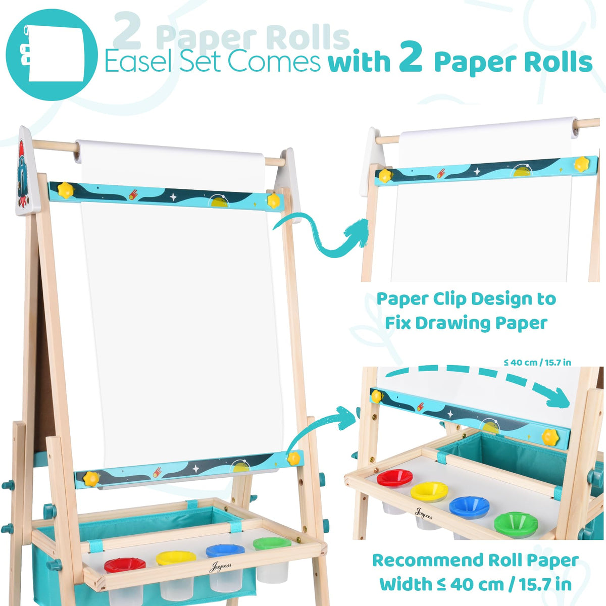Joyooss kids easel paper roll attachment expands drawing possibilities